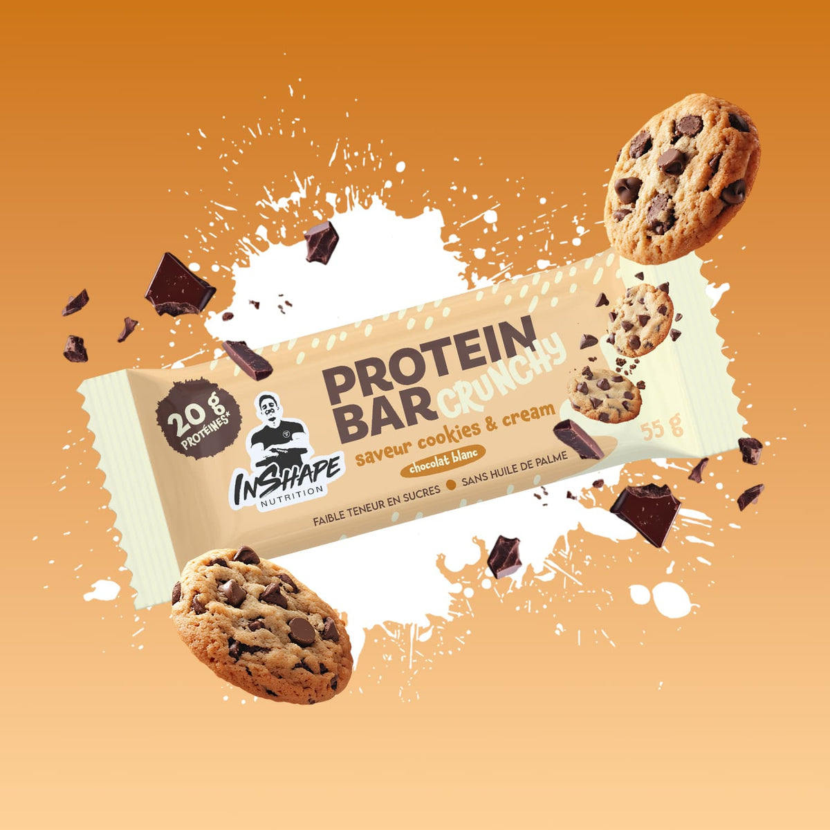 Protein Bar Crunchy 55 g — lots et boîtes